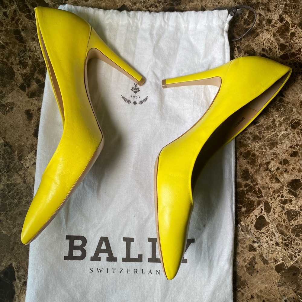 Bally Switzerland amazing yellow heels size 38.5 - Picture 6 of 8